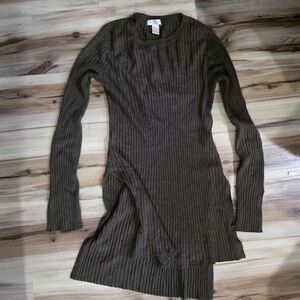 Forever 21 Ribbed Knit Dress in Dark Gray